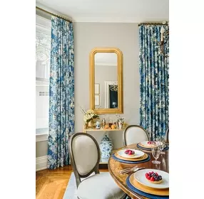 Waverly Gold Leaf With Umber Glaze Floor Mirror With Curved Edges