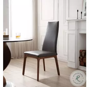 Windsor Gray And Walnut High Back Dining Chair Set of 2