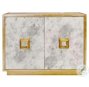 Winslow Antique Mirror And Gold Leaf 2 Door Cabinet