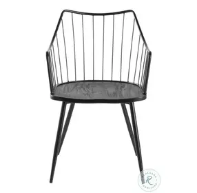 Winston Black Metal And Wood Chair