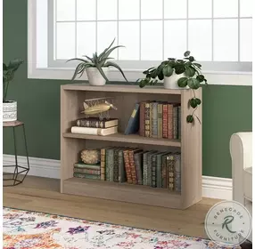 Universal Ash Gray Small 2 Shelf Bookcase