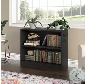 Universal Black Small 2 Shelf Bookcase