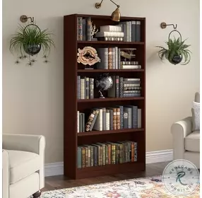 Universal Harvest Cherry Tall 5 Shelf Bookcase