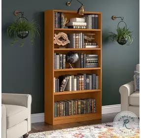 Universal Natural Cherry Tall 5 Shelf Bookcase