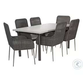 Antilles Tobacco Leaf And Silver Mist Wicker Outdoor Arm Chair Set of 2