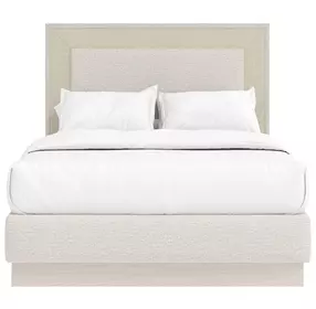 Cotiere Cream Linen Upholstered Panel Bedroom Set