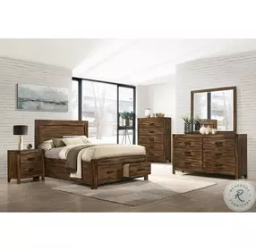 Wren Chestnut Full Platform Storage Bed