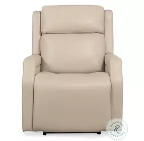 Chesterfield Salvo Beige Leather Zero Gravity Power Recliner with Power Headrest And Lumbar