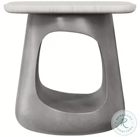 Sereno Sasso Side Table With Walnut Wood Top