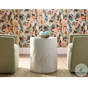 Mercantile White Plaster Amelia Round End Table