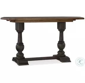 Crestview Saddle Brown And Anthracite Black 60" Extendable Friendship Dining Room Set