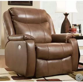 Hercules Amber Leather Big ManS Power Headrest Recliner