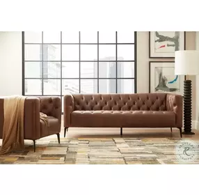 Antonella Saddlebag Lodge Leather Stationary Sofa