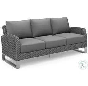 Fiji Gray Performance Fabric 2 Piece Outdoor Conversation Set