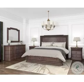 Revival Napa Mahogany Storage Queen Panel Bed