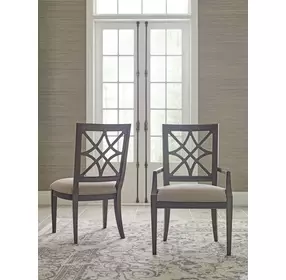 Savona Versaille Painted Upholstered Genieve Side Chair Set of 2