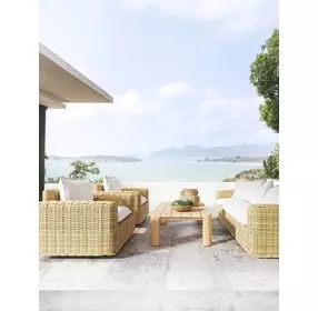 Playa Soothe Pearl Upholstered Oversized Outdoor Swivel Club Chair with Flange Welt