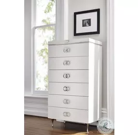 Silhouette Eggshell Tall Drawer Chest