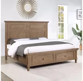 Riverdale Brown Storage King Panel Bed