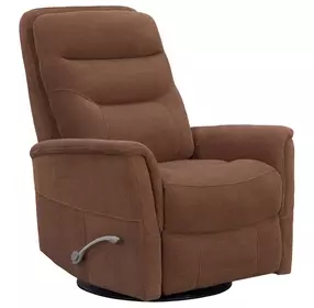 Dualis Snazzy Terracotta Manual Swivel Glider Recliner