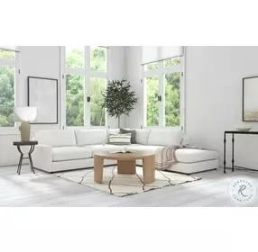 Commerce And Market Medium Natural Wood Round Cocktail Table