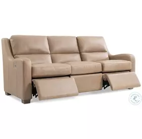 Ventura Tan Leather Power Reclining Sofa