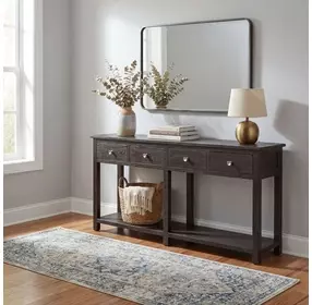 Driftwood Black 4 Drawer Sideboard