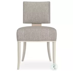 Reserved Seating Medium Gray And Matte Pearl Side Chair