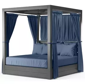 Redondo Spectrum Indigo and Gray Outdoor Resort King Daybed