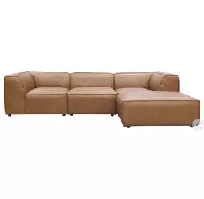 Form Tan Leather Lounge Sectional