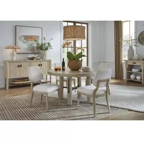 Sunset Cove White Upholstered Side Chair Set of 2