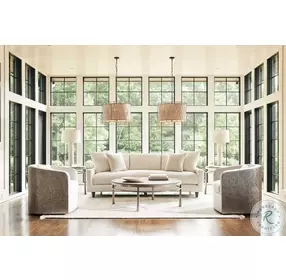 Aventura Marcona And Frosted Nickel Side Table