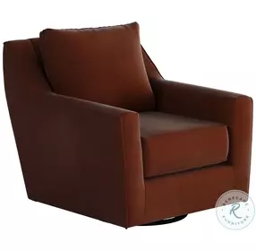 Bella Burnt Orange Sloped Arm Swivel Glider Chair