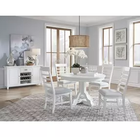 Harborwick White Dove 66" Extendable Oval Dining Table