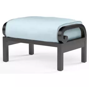 Monterey Canvas Skyline Upholstered Outdoor Rectangular Ottoman with Self Welt