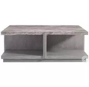 Sereno Silver Travertine Stone And Grigio Cocktail Table