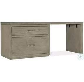 Blue Ridge Soft Smoked Gray 72" Home Office Set with Lateral File Cabinet