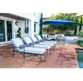 Provence Canvas Skyline 52" Outdoor Loveseat with Self Welt