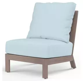 Laguna Canvas Skyline Upholstered Outdoor Armless Club Chair