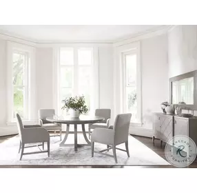 Cornelia Nebbia And Glazed Stainless Steel Buffet With Diamond Pattern Overlay Front