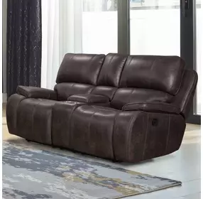 Brookings Charcoal 79" Loveseat with Dual Recliner