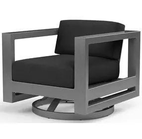 Redondo Spectrum Carbon Upholstered Outdoor Swivel Club Chair