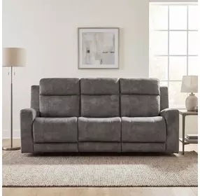 Yates Brownish Gray Double 80" Reclining Sofa