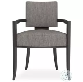 Reserved Seating Charcoal And Seal Skin Arm Chair