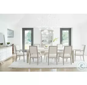 Axiom Linear Grey And White Extendable Dining Table