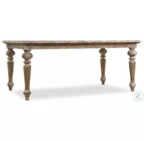 Versailles Soft Amber Rectangular Leg Extendable Dining Room Set