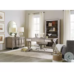 Rustic Glam Light Wood Credenza