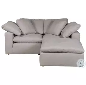 Clay Light Grey Livesmart Performance Fabric Nook Modular RAF Sectional