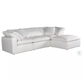 Terra Condo Cream Performance Fabric Lounge Modular Sectional