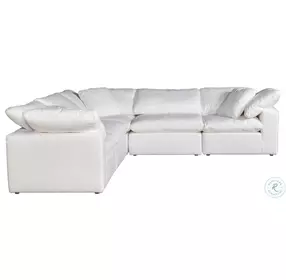 Terra Condo White Classic L Performance Fabric Modular Sectional